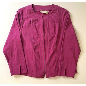 Vtg Chicos Womens‎ Pink Jacket Size 1P Y2K Feminine Career Professional Timeless